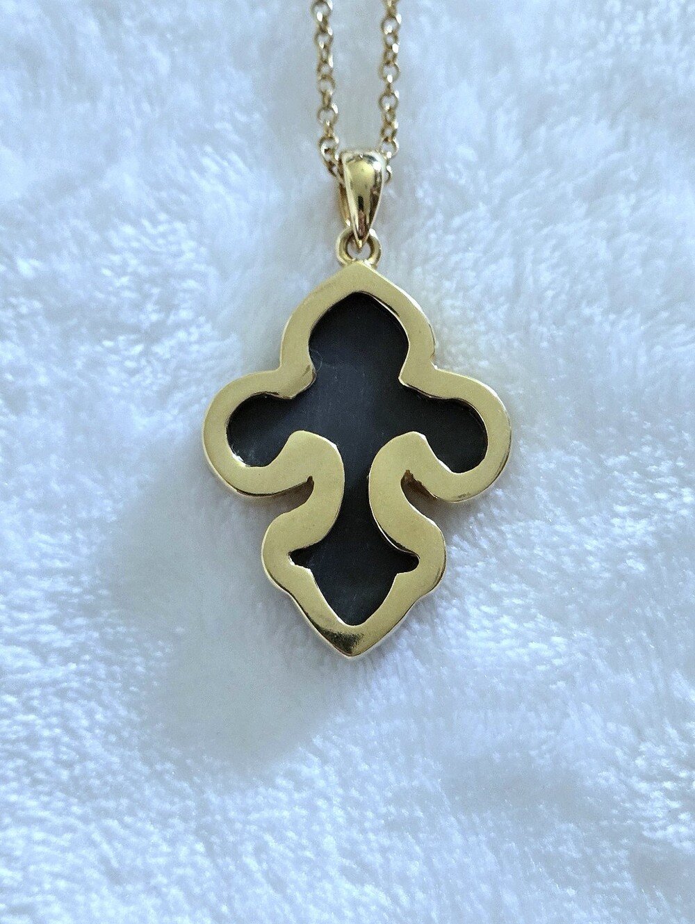 Marcia Moran Long Necklace with Druzy Fleur De Lis⚜️ Pendant - Picture 12 of 16